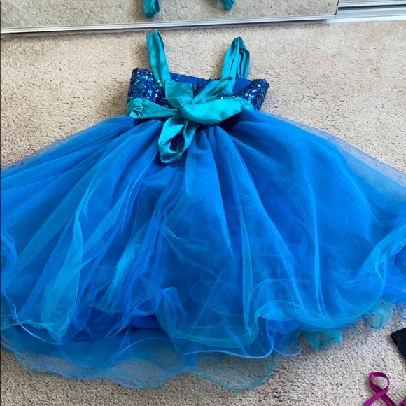 kids short blue dress - Picture 2 of 2
